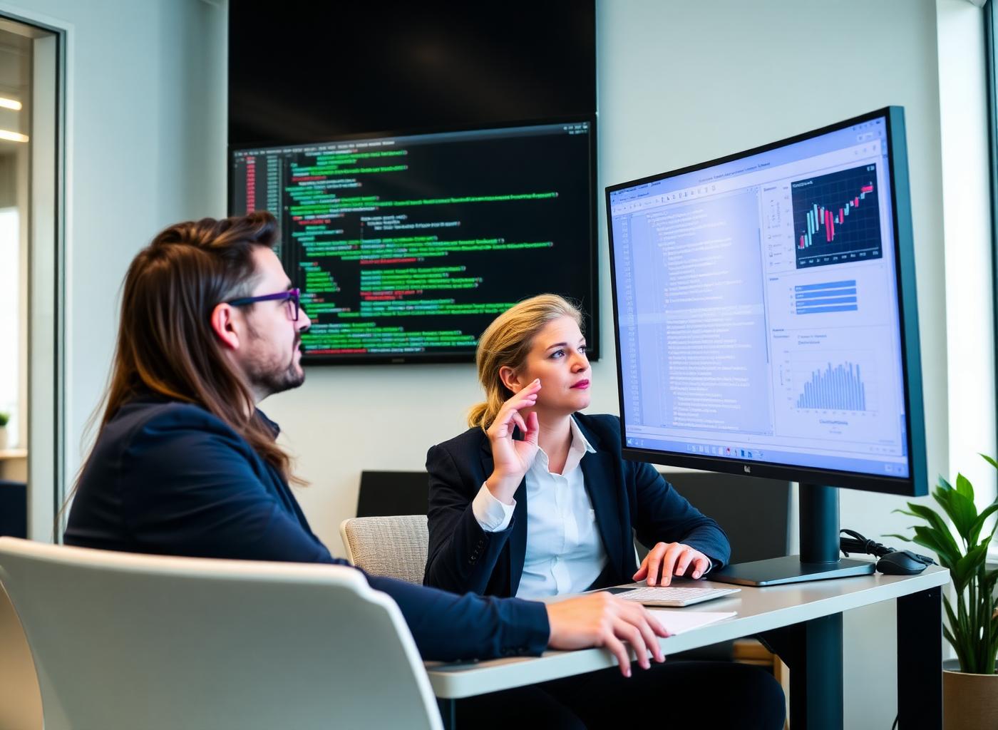 TrustForge team reviewing code and analytics